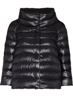 Black Sofia short down jacket 1