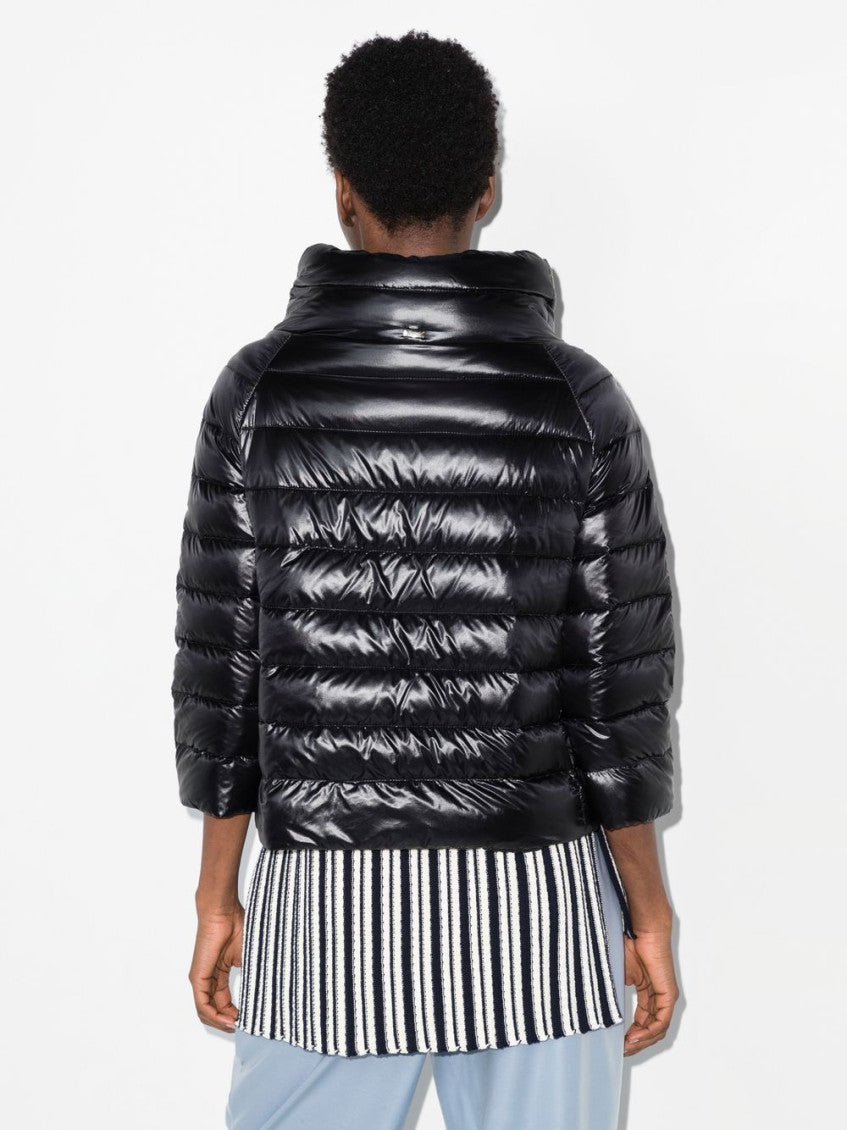 Black Sofia short down jacket 3