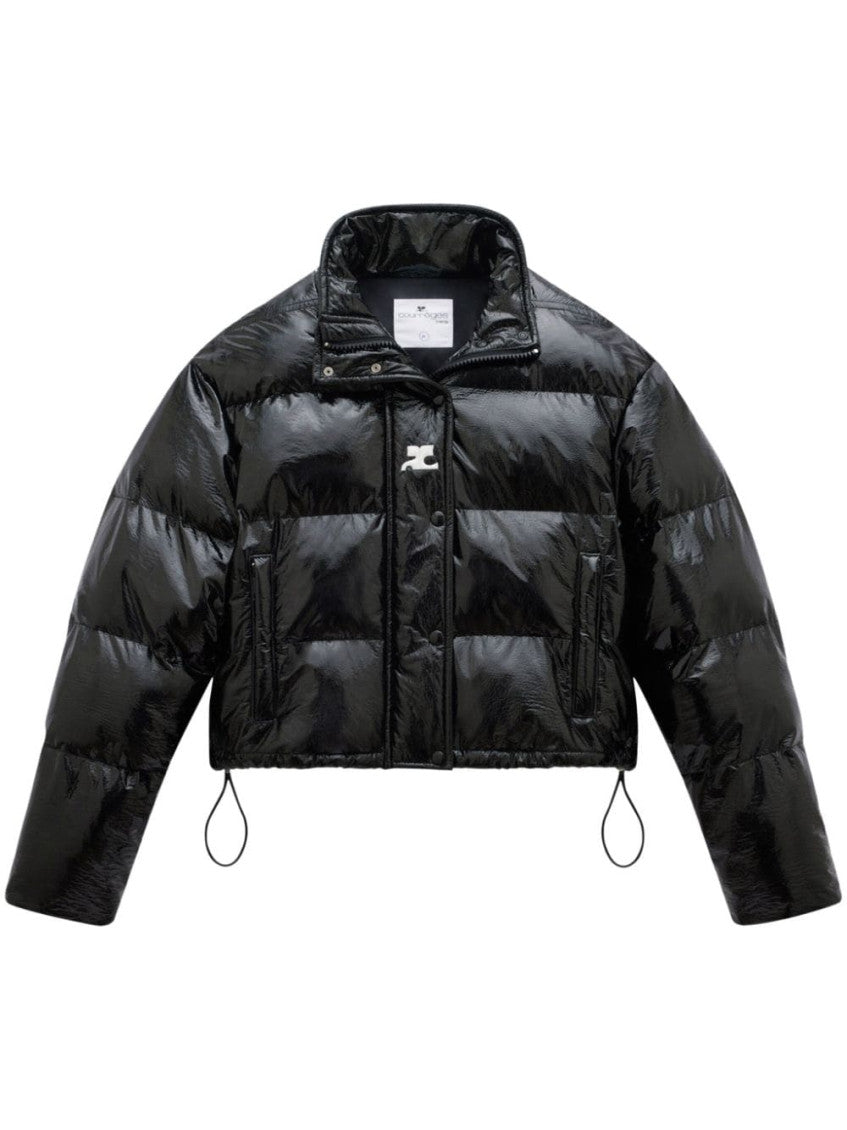 Black Vinyl puffer jacket 1