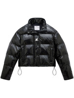 Black Vinyl puffer jacket 1