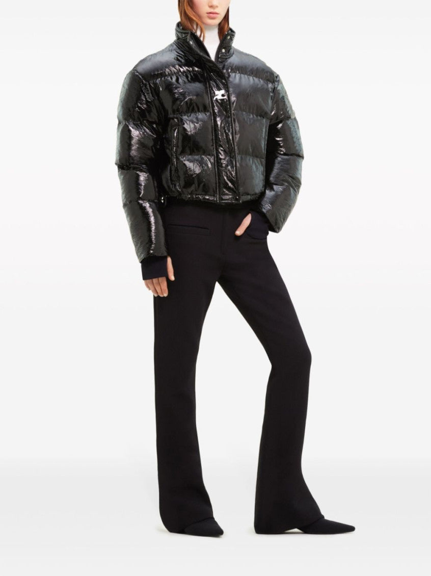 Black Vinyl puffer jacket 3
