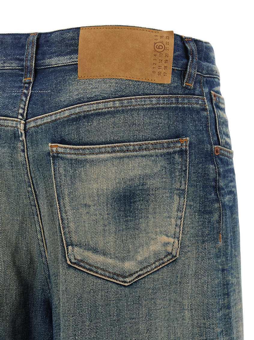 Blue Wide leg jeans 4