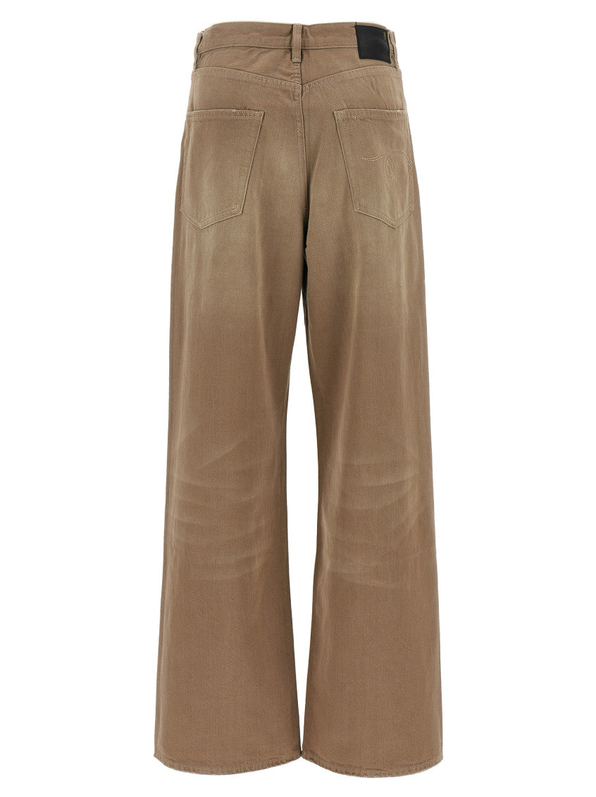 Brown 'Damon Pleated' jeans 2