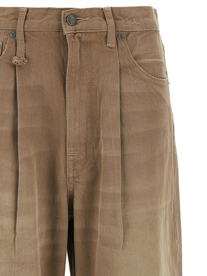 Brown 'Damon Pleated' jeans 3
