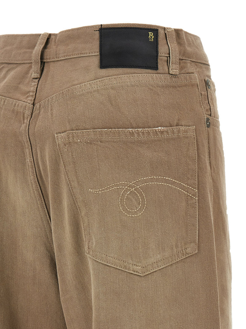 Brown 'Damon Pleated' jeans 4