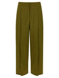 Green 'Deep Pleat' pants 1