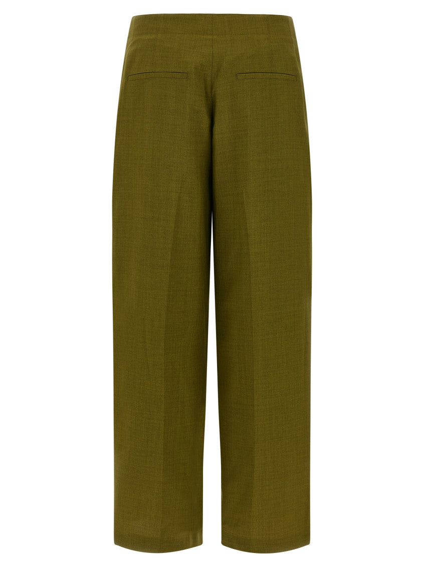 Green 'Deep Pleat' pants 2
