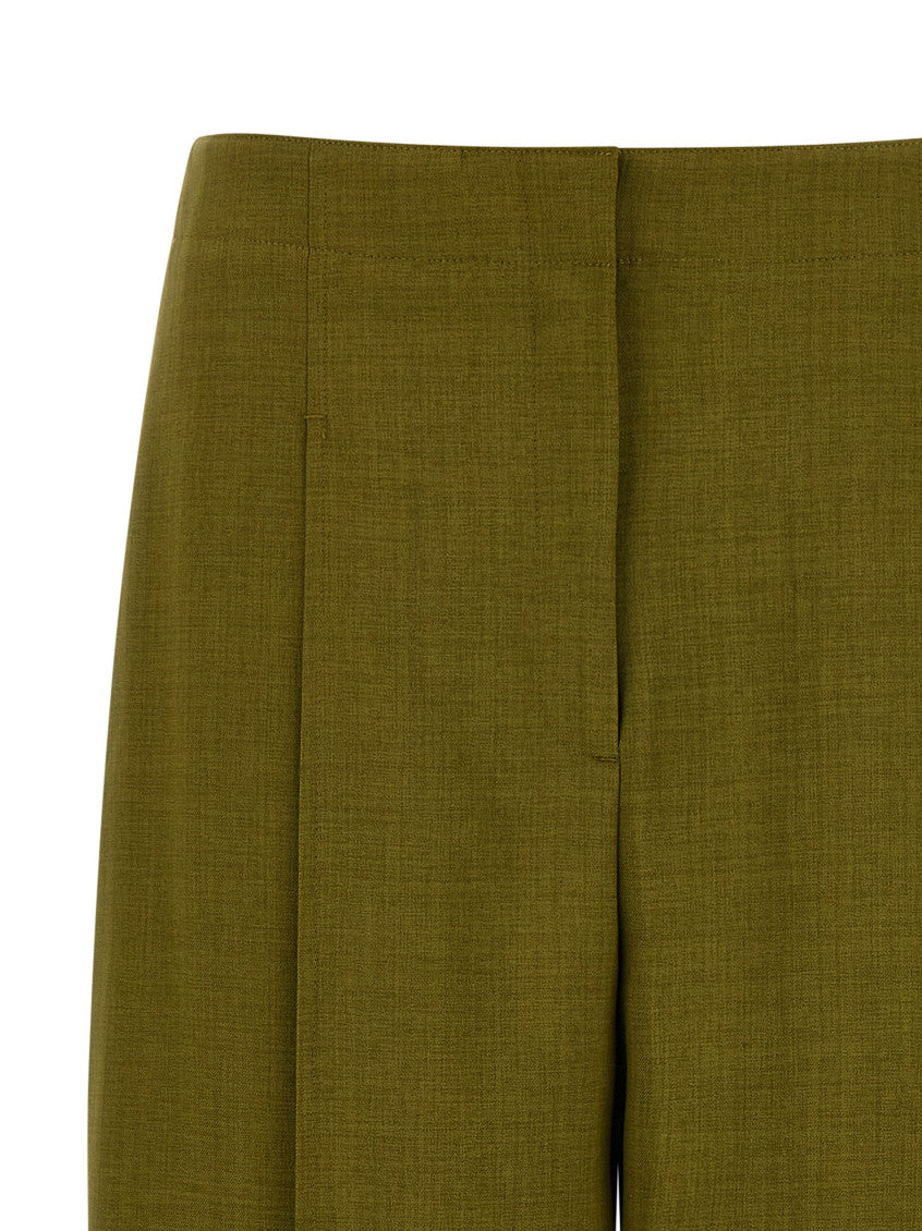Green 'Deep Pleat' pants 3