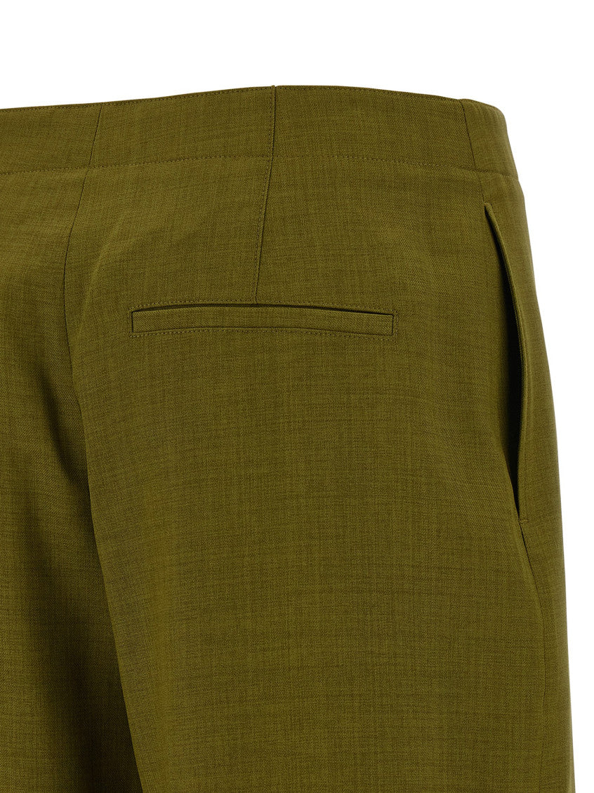 Green 'Deep Pleat' pants 4