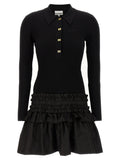 Black 'Melange Rib Knit Mini' dress 1