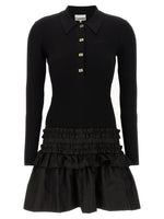 Black 'Melange Rib Knit Mini' dress 1