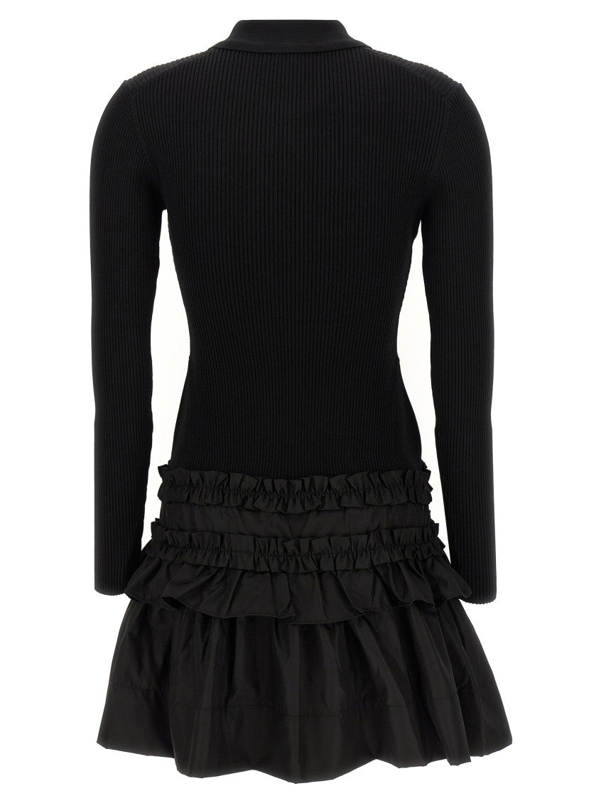 Black 'Melange Rib Knit Mini' dress 2