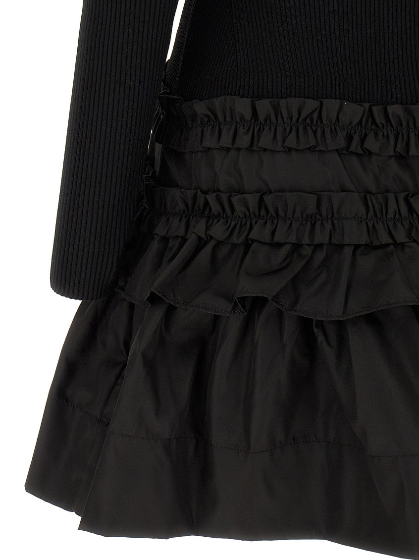 Black 'Melange Rib Knit Mini' dress 4