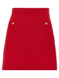 Red Crepe Couture Skirt 1