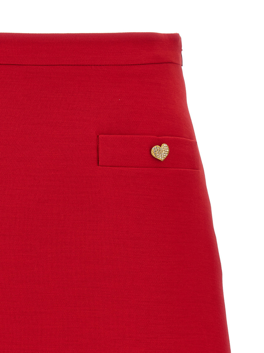 Red Crepe Couture Skirt 3