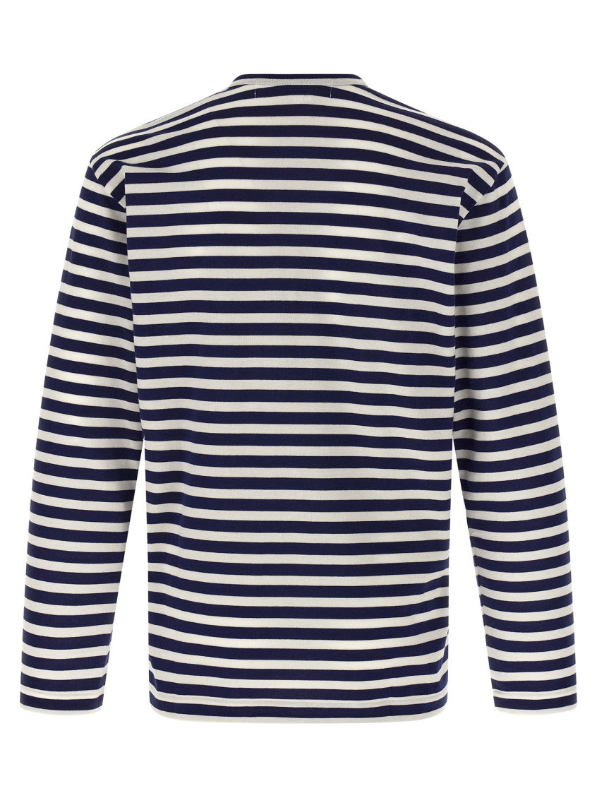 Blue/White Logo Patch Stripes T-shirt 2