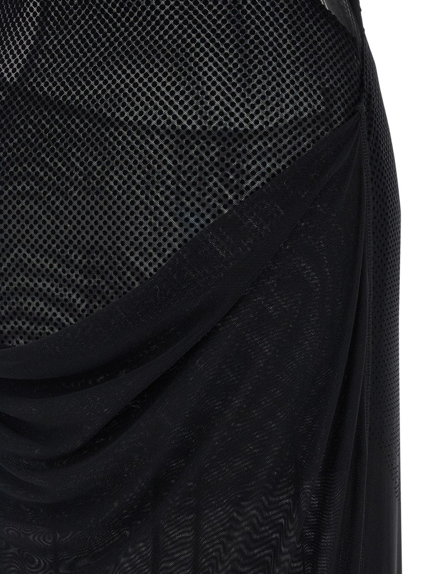 Black Flocked dress 4