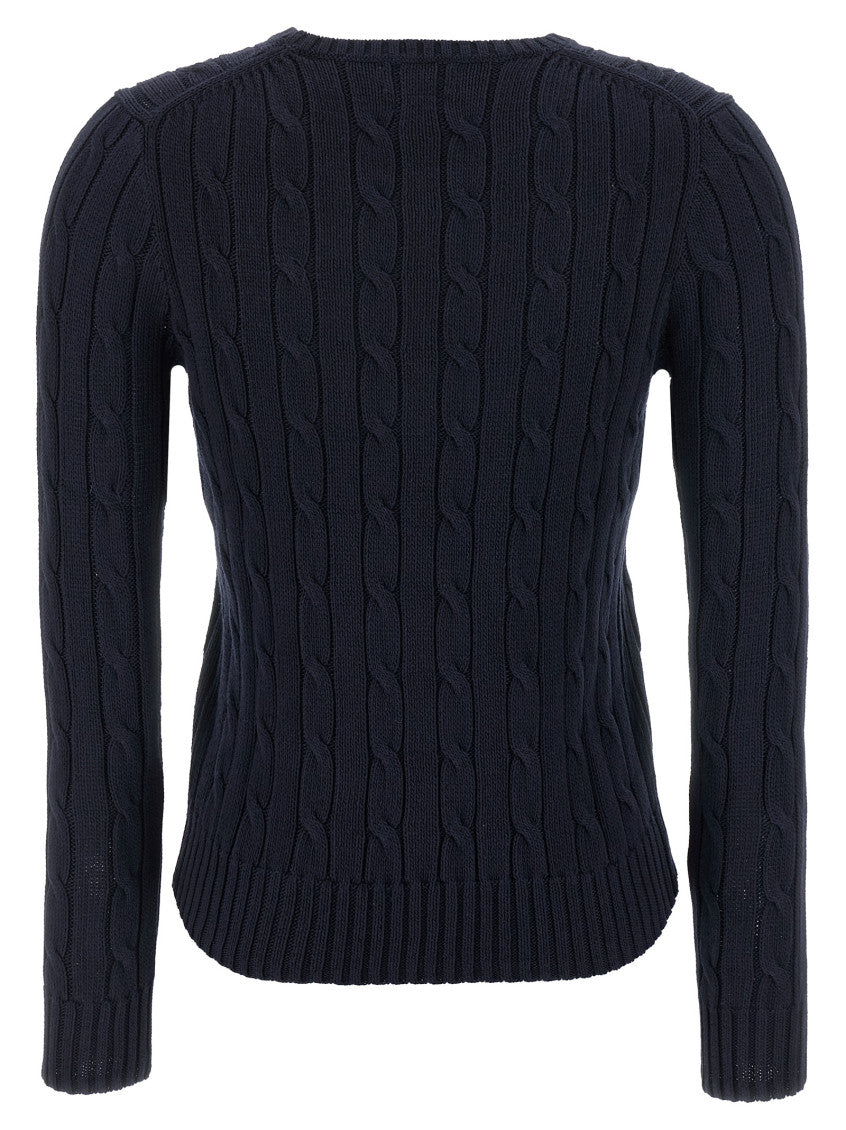 Blue Braided cotton sweater 2