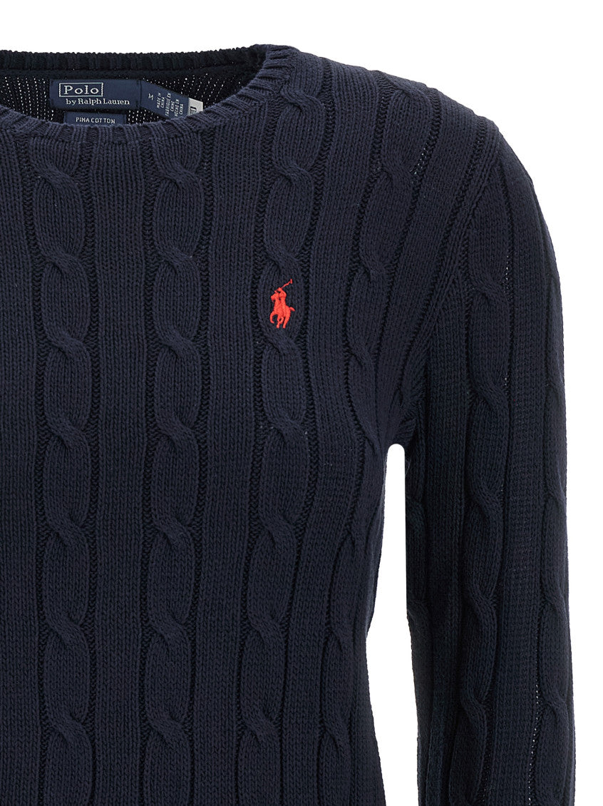 Blue Braided cotton sweater 3