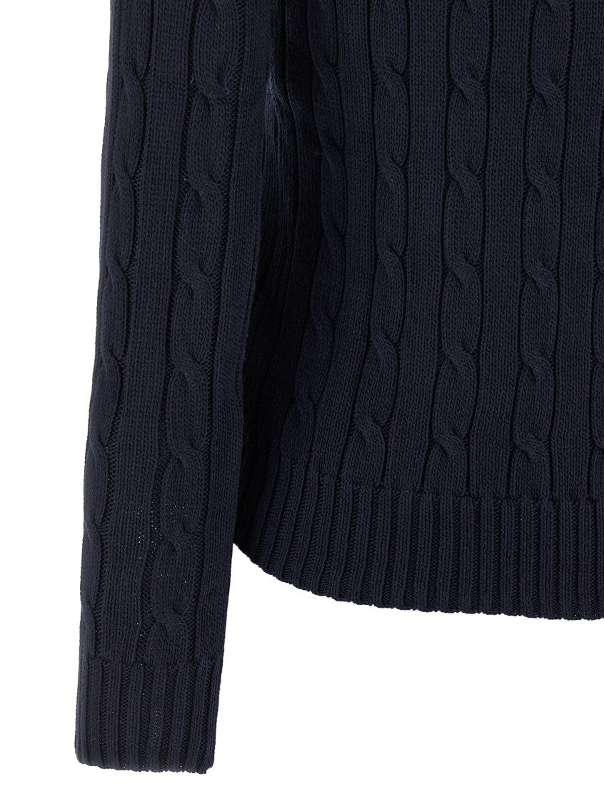 Blue Braided cotton sweater 4