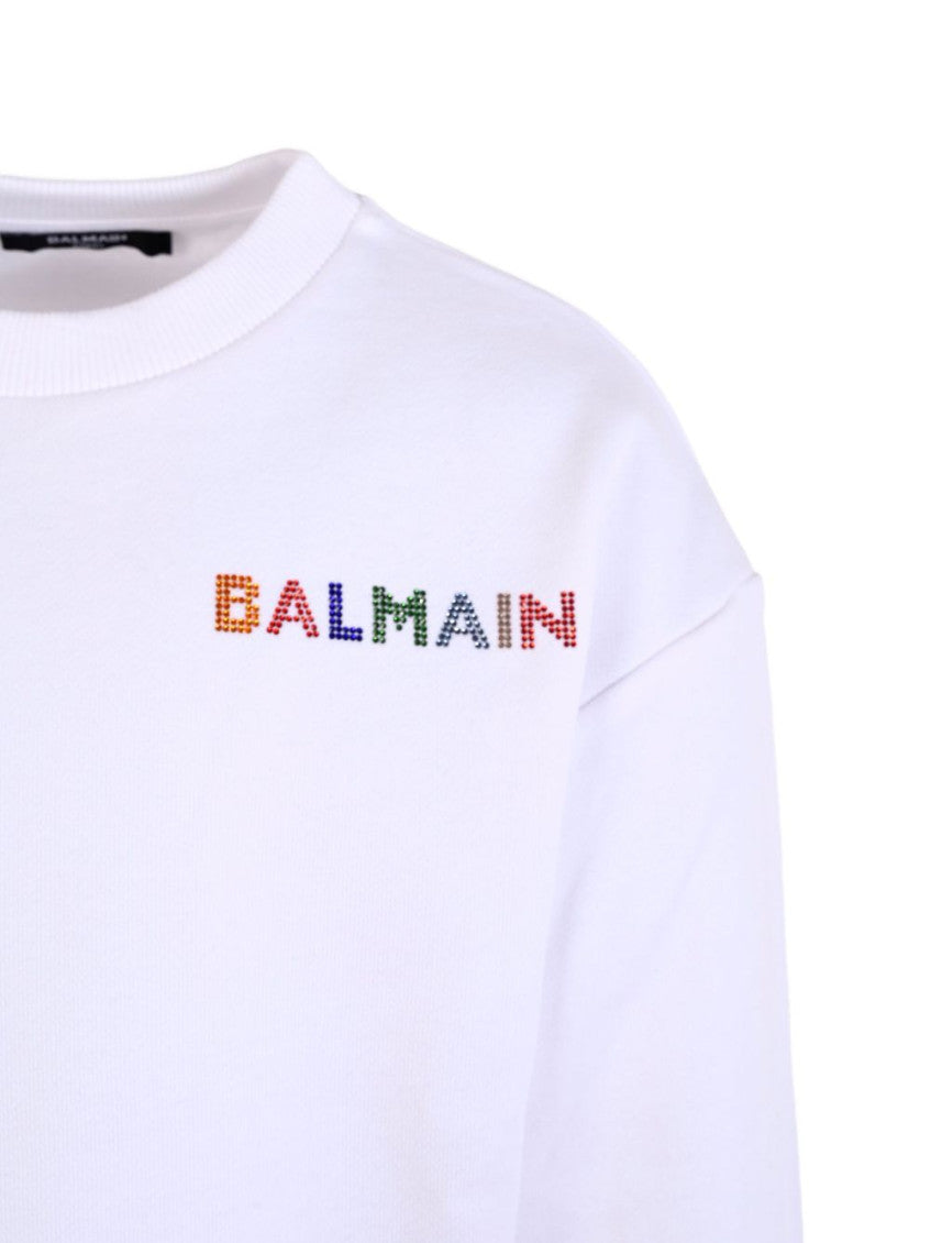 Girls White Logo Sweatshirt 2