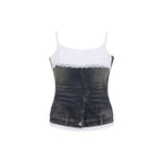 Dark Blue Sleeveless Top 1