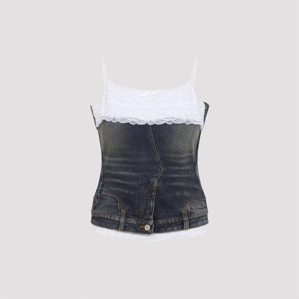 Dark Blue Sleeveless Top 3