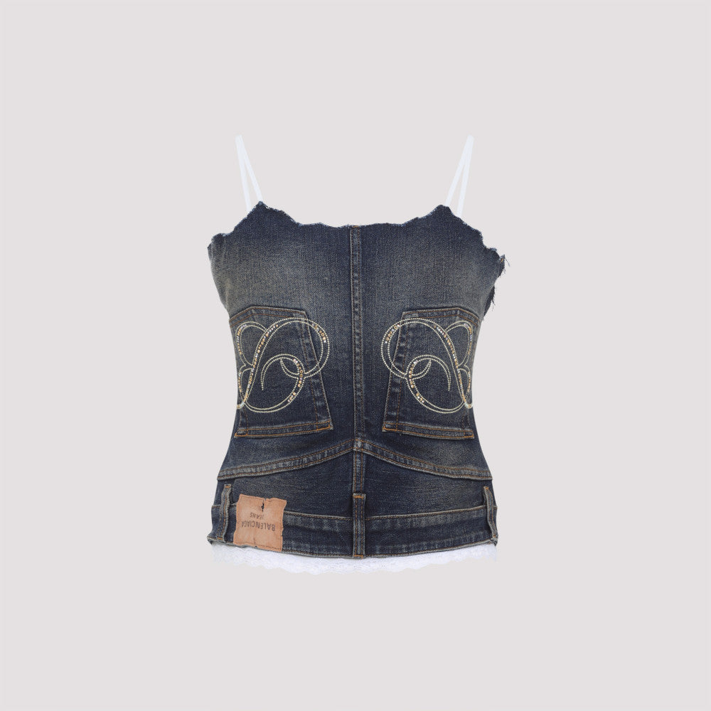 Dark Blue Sleeveless Top 4