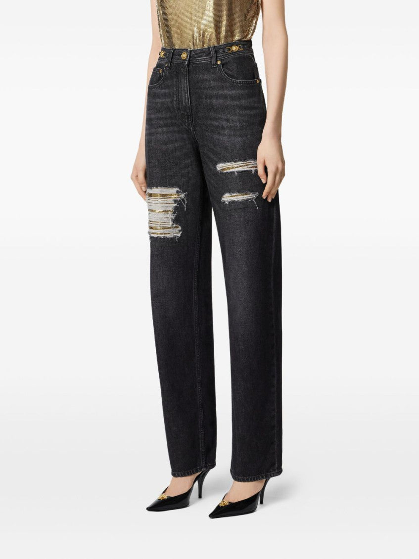 Black Denim cotton jeans 4