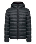 Dark Grey Quilted Hood Jacket 1