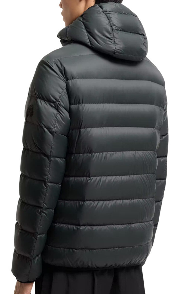 Dark Grey Quilted Hood Jacket 2