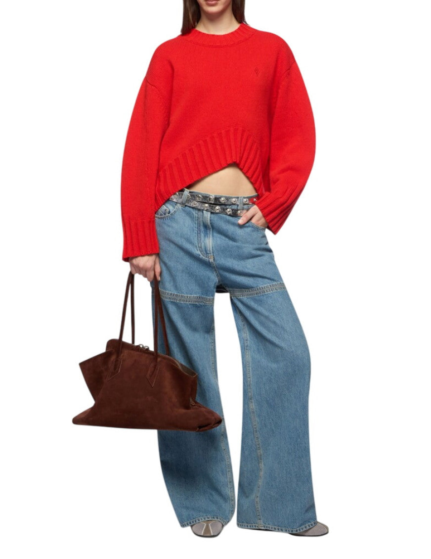 Red Crew Neck Sweatshirt 2