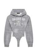 Grey Graphic Hood Sweatshirt 1