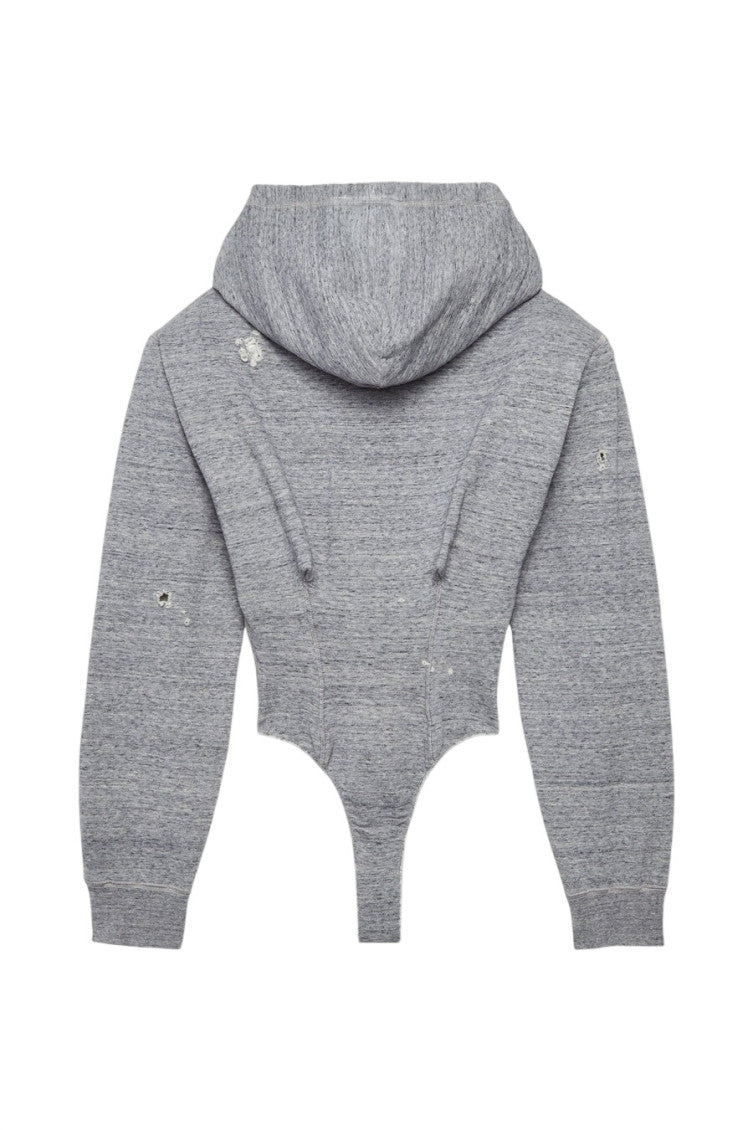 Grey Graphic Hood Sweatshirt 2