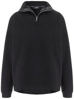 Black Mock Collar  Sweatshirt 1