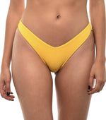 Yellow Solid Swimwear 1