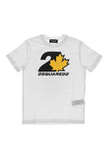 Boys White Graphic T-Shirt 1