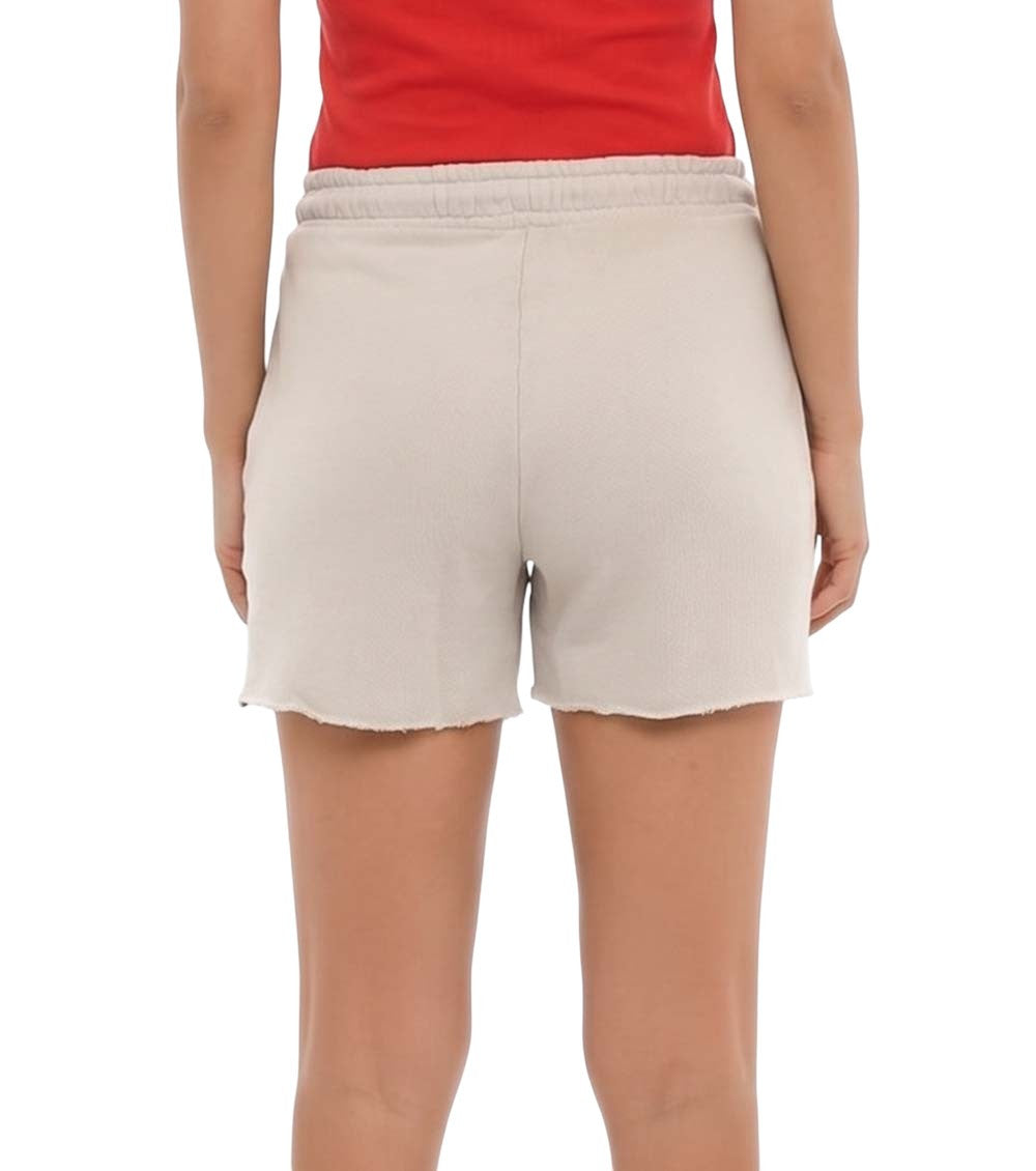 Beige Solid Shorts 2