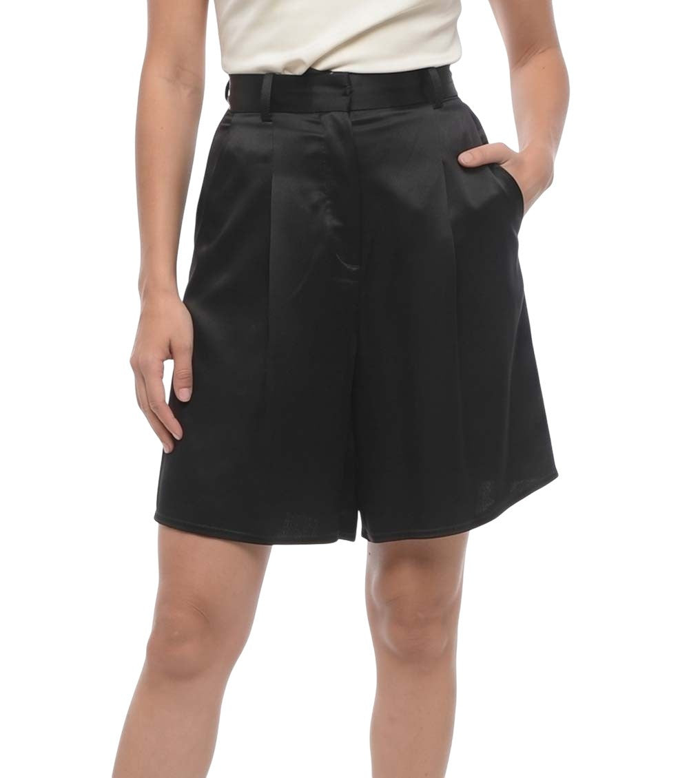 Black Solid Shorts 1