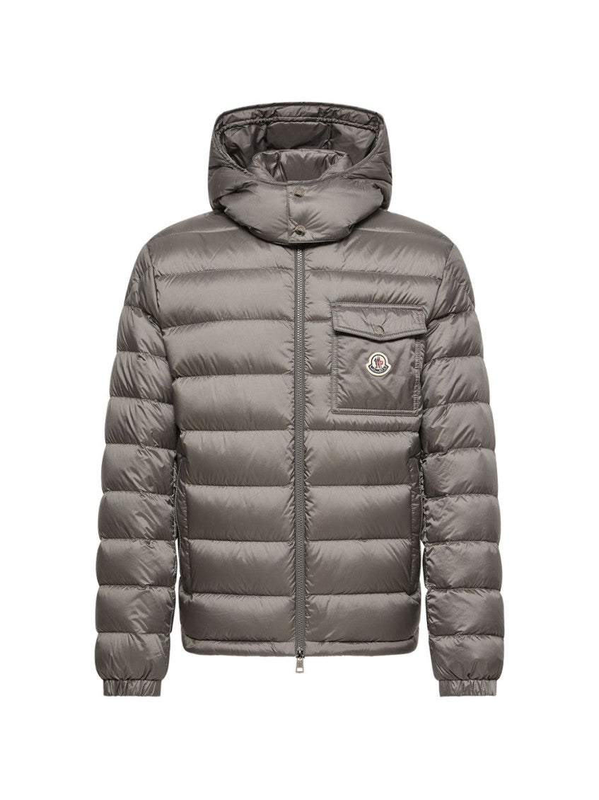 Grey Quilted Hood Jacket 1
