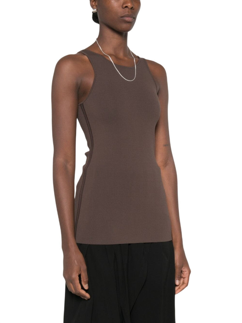 Brown Knitted tank top 2