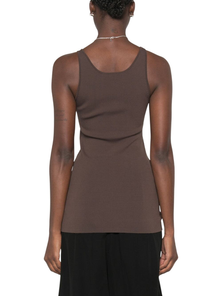 Brown Knitted tank top 3