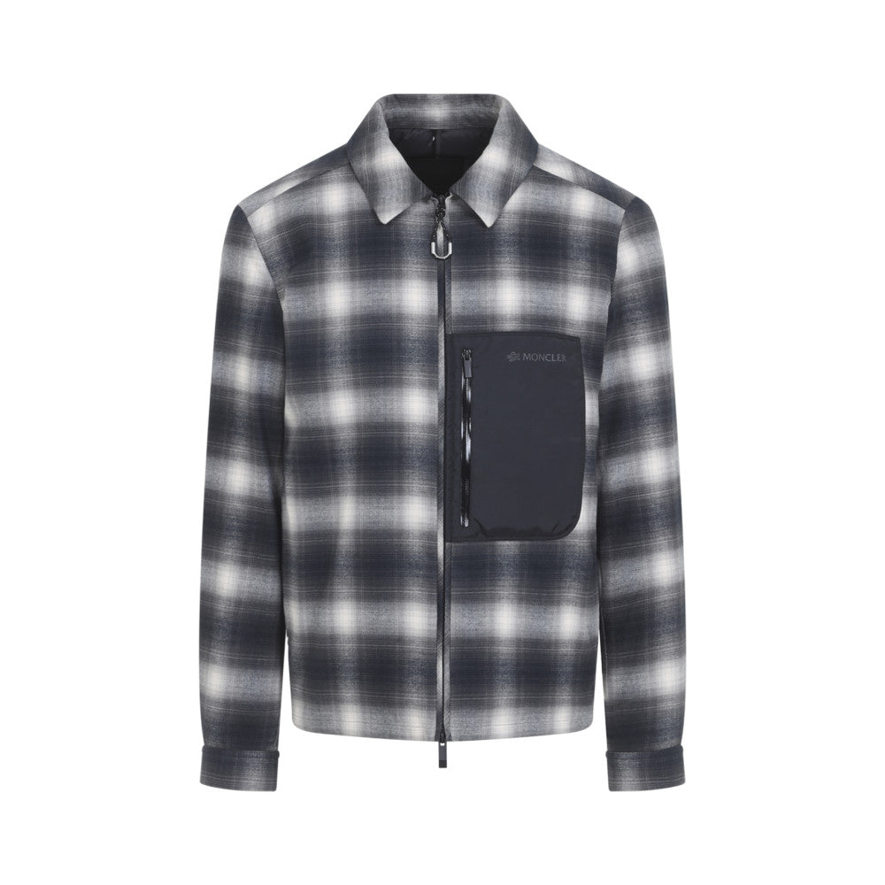 Black Plaid Shirt Jacket 1