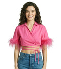 Pink Shirt Collar Top 1