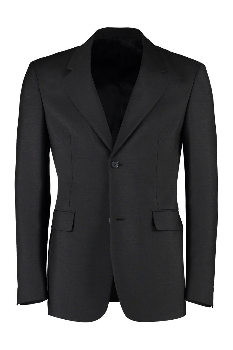 Black Notched Lapel Blazer 1