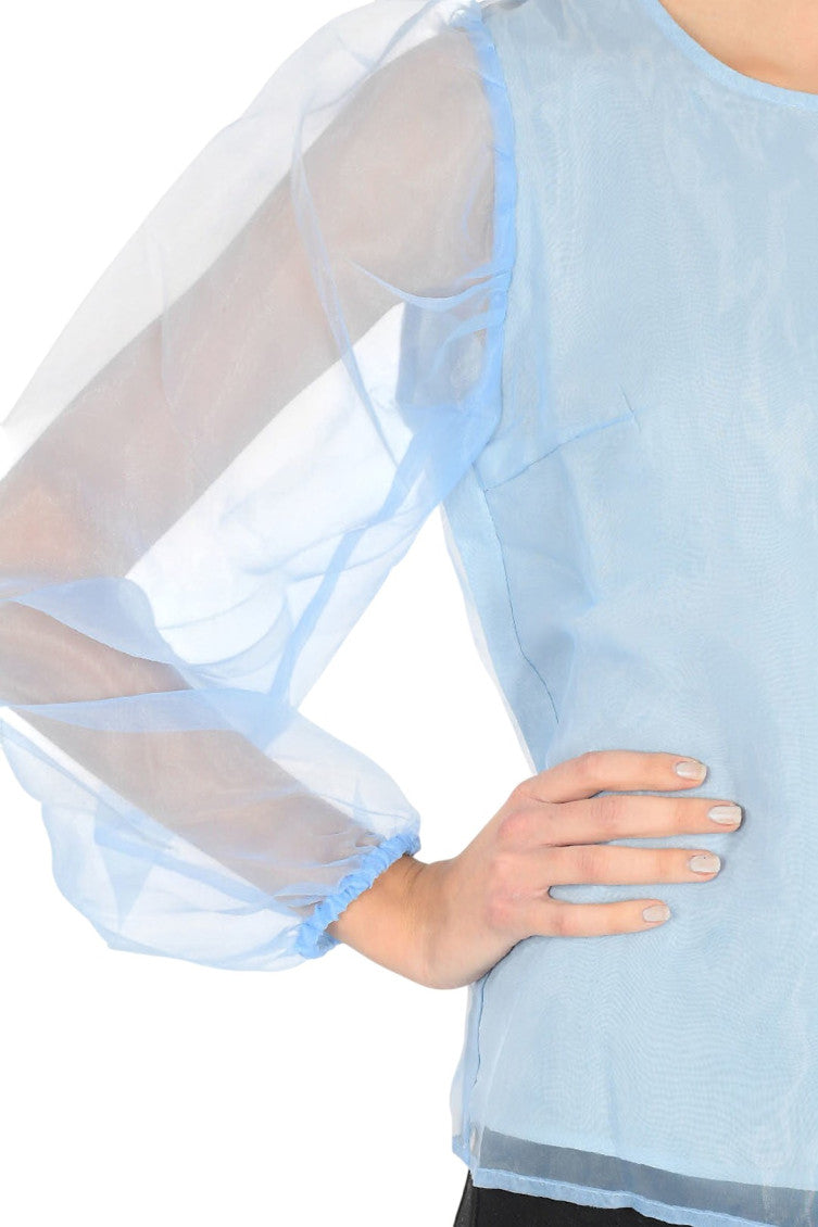 Blue Round Neck Top 3
