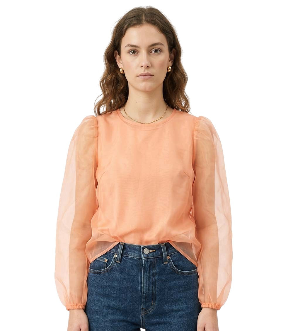 Pink Solid Round Neck Top 1