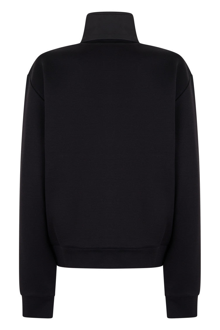 Black Mock Collar Jacket 2
