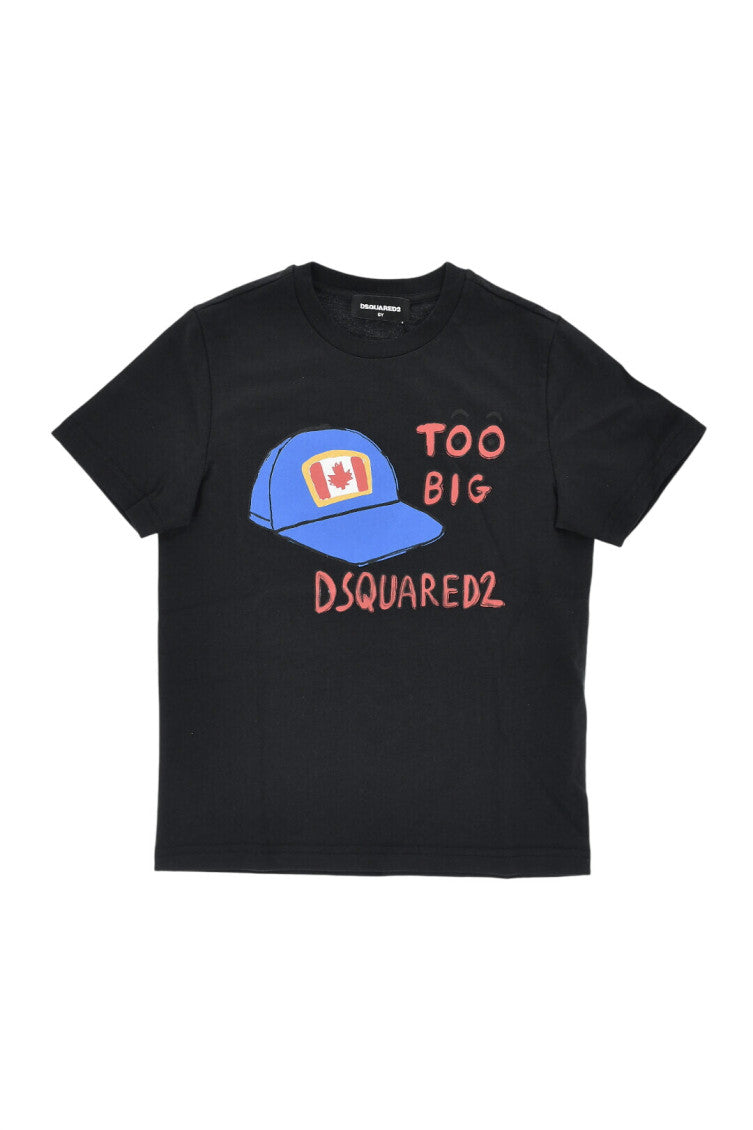 Boys Black Graphic T-Shirt 1