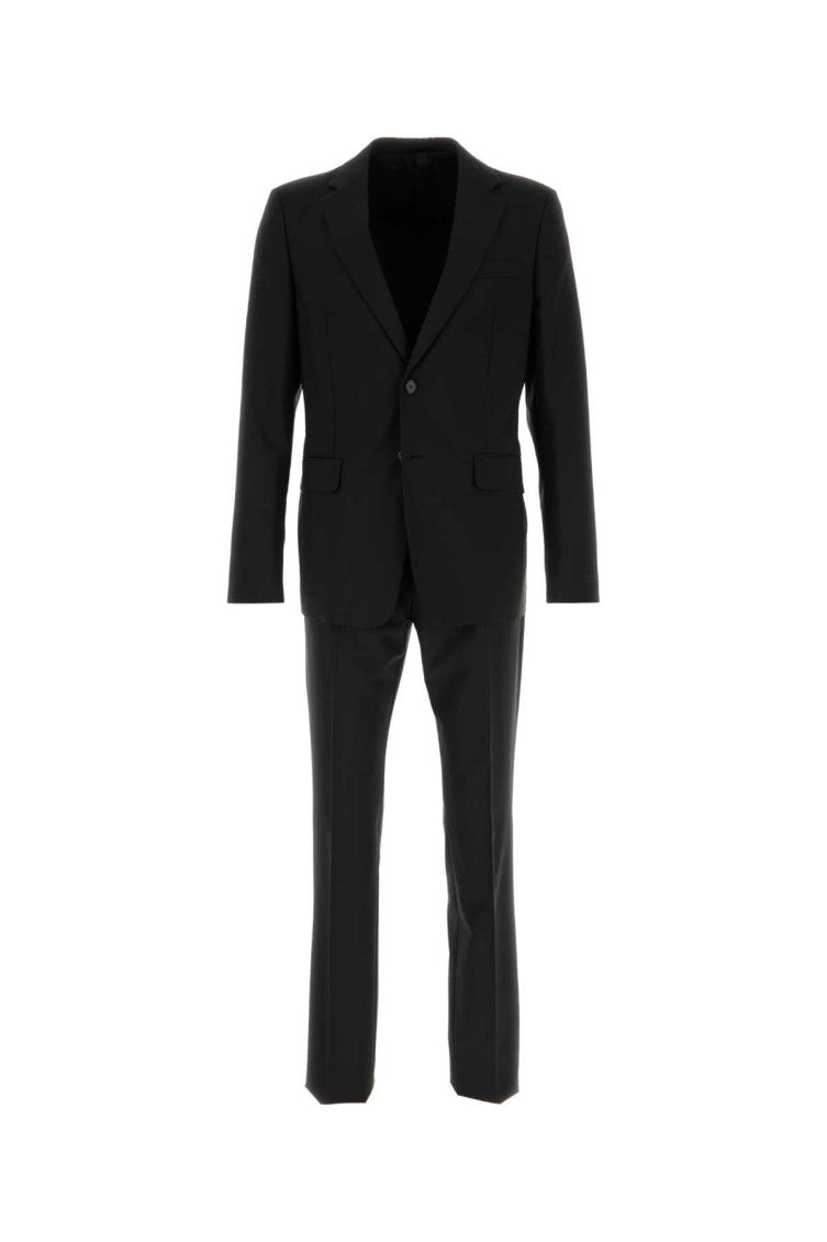 Black  Notched Lapel Suit 1